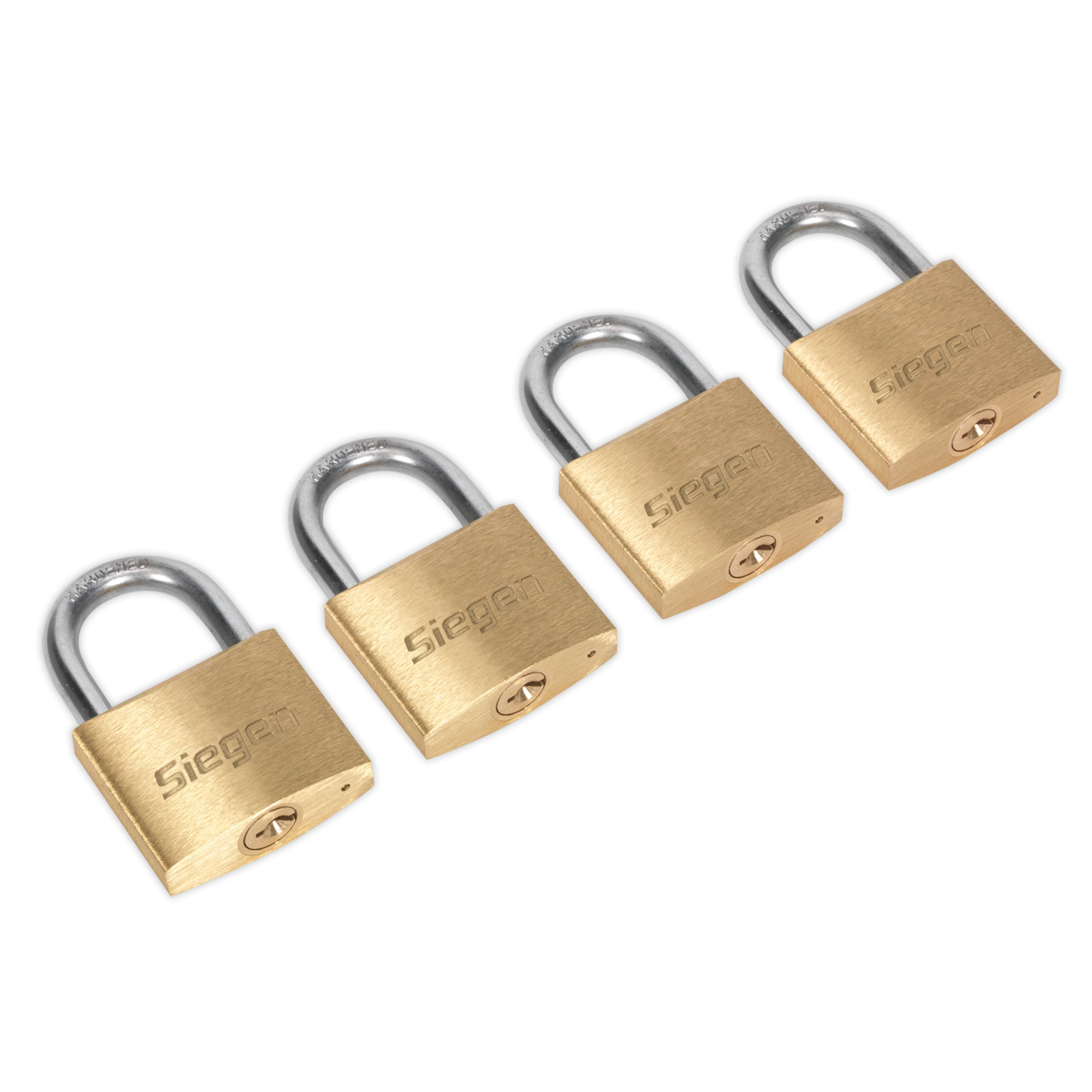 Brass Body Padlock with Brass Cylinder 40mm Keyed Alike Pack of 4