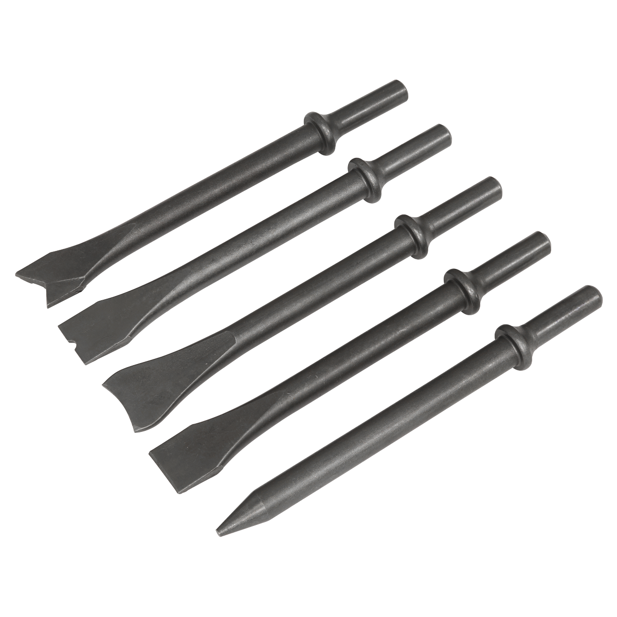 Air Hammer Chisel Set 5pc 170mm .401" Shank