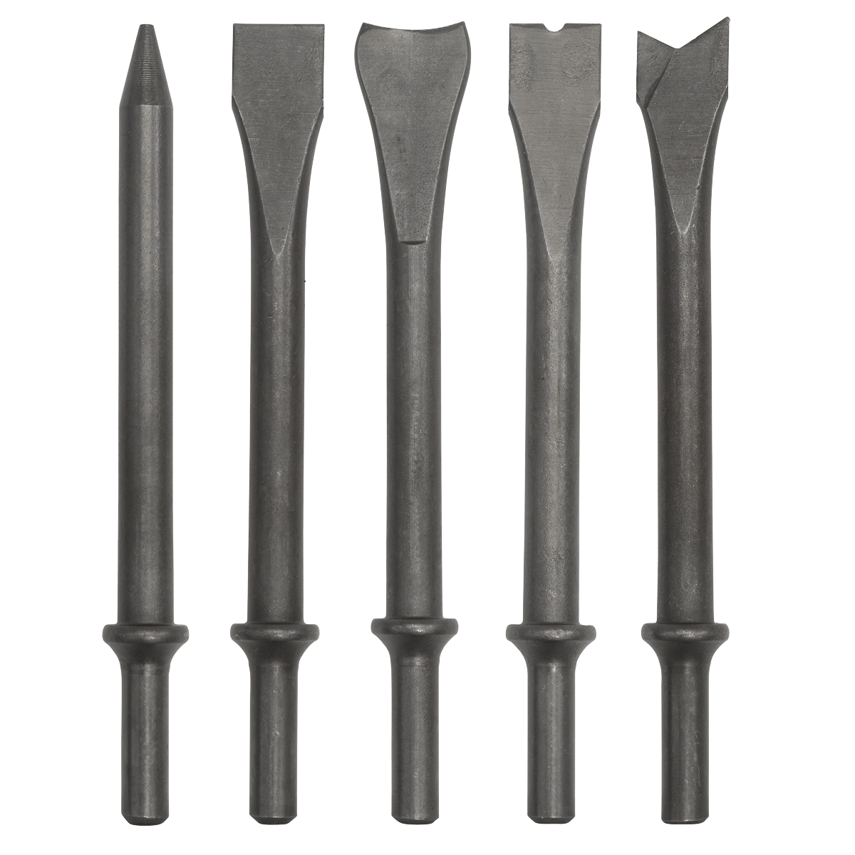 Air Hammer Chisel Set 5pc 170mm .401" Shank