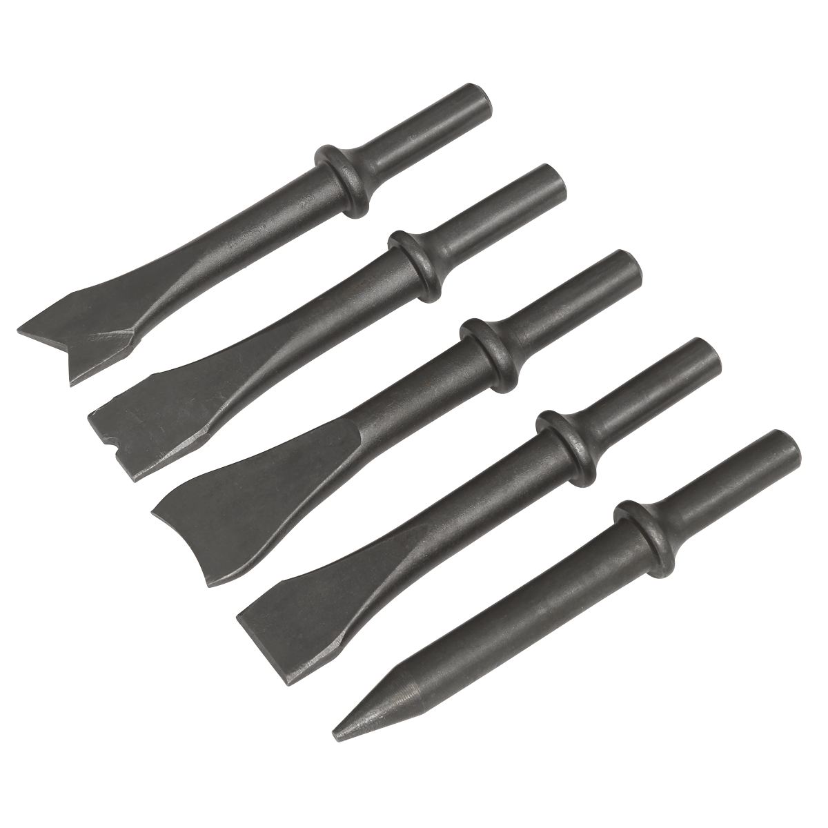 Air Hammer Chisel Set 5pc 120mm .401" Shank