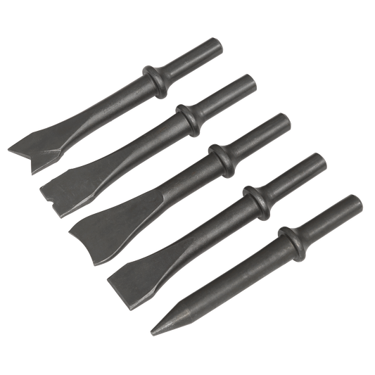 Air Hammer Chisel Set 5pc 120mm .401" Shank