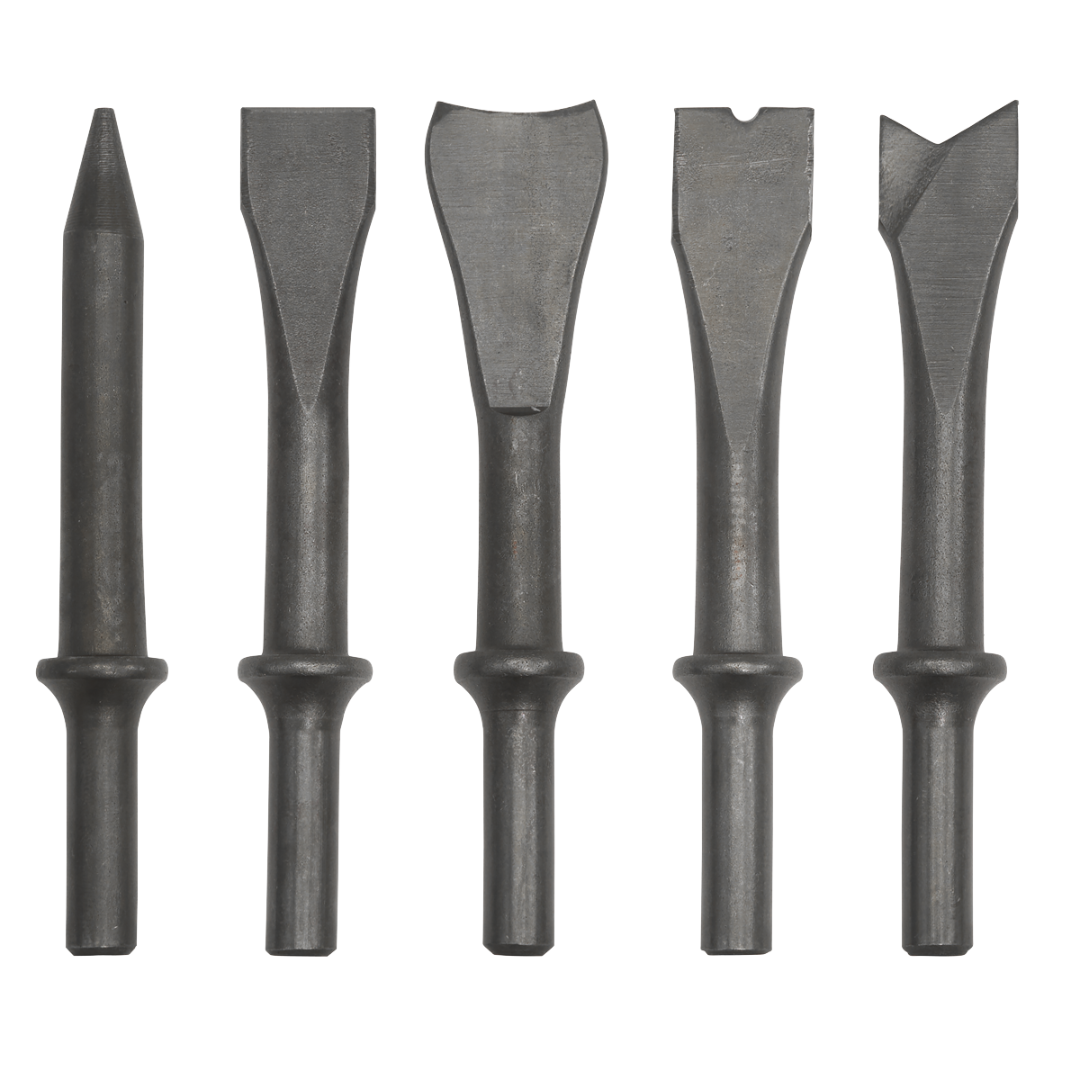 Air Hammer Chisel Set 5pc 120mm .401" Shank