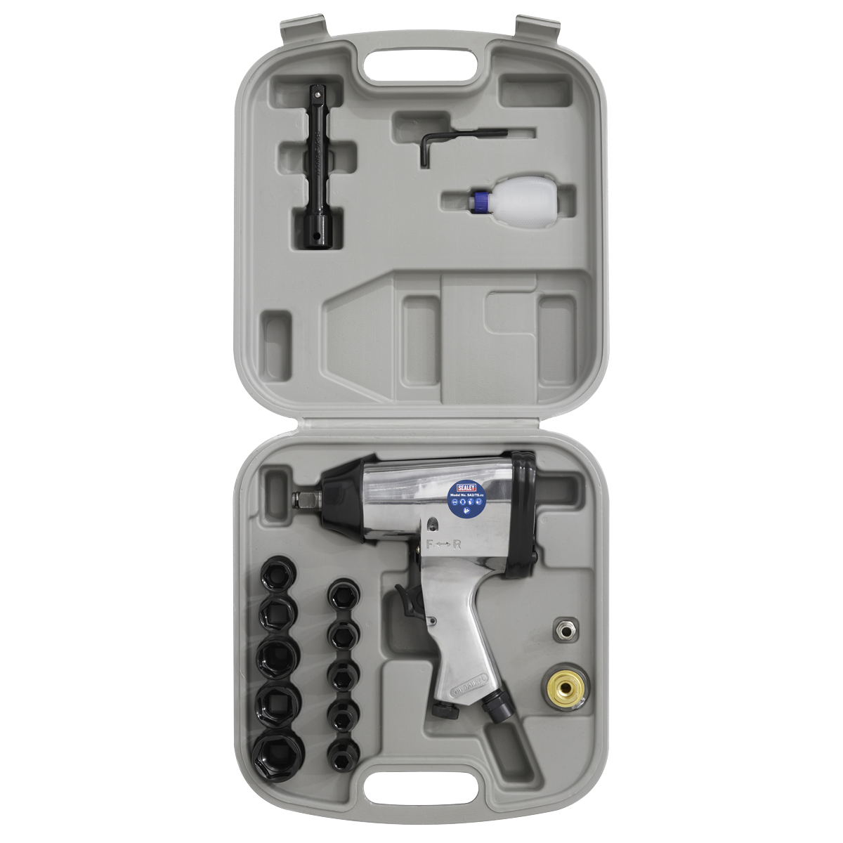 Air Impact Wrench Kit with Sockets 1/2"Sq Drive