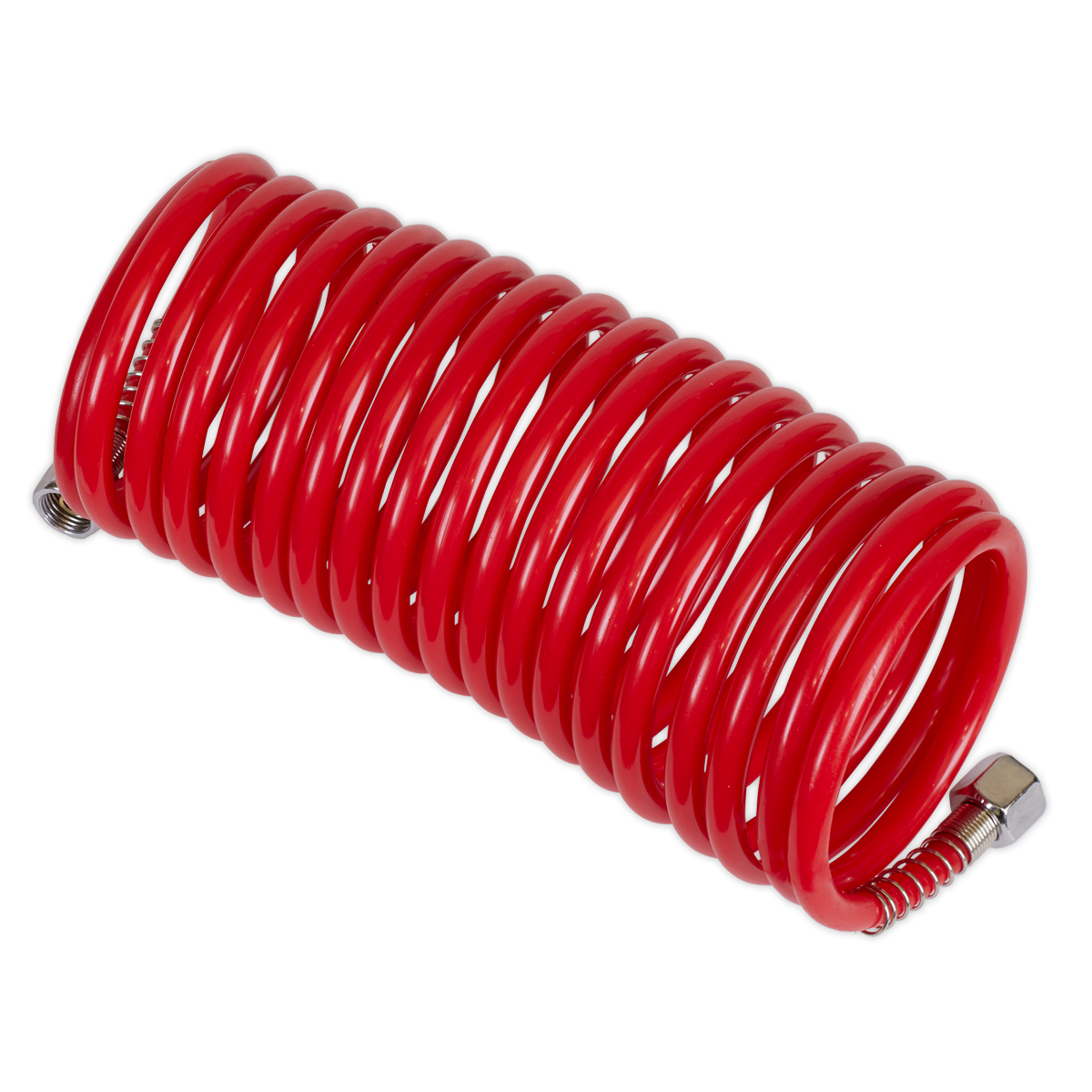 PE Coiled Air Hose 5m x Ø5mm with 1/4"BSP Unions