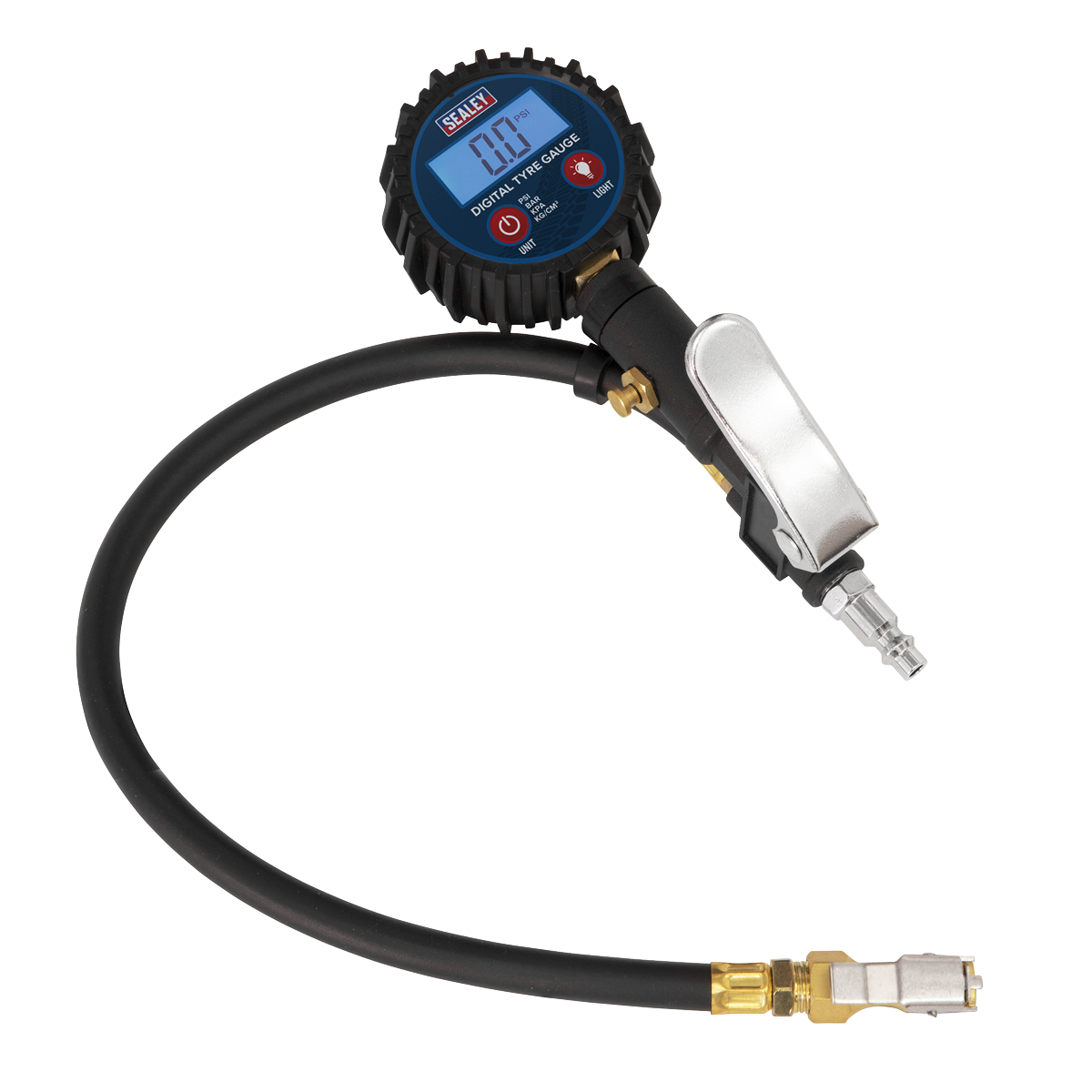 Digital Tyre Inflator with Clip-On Connector