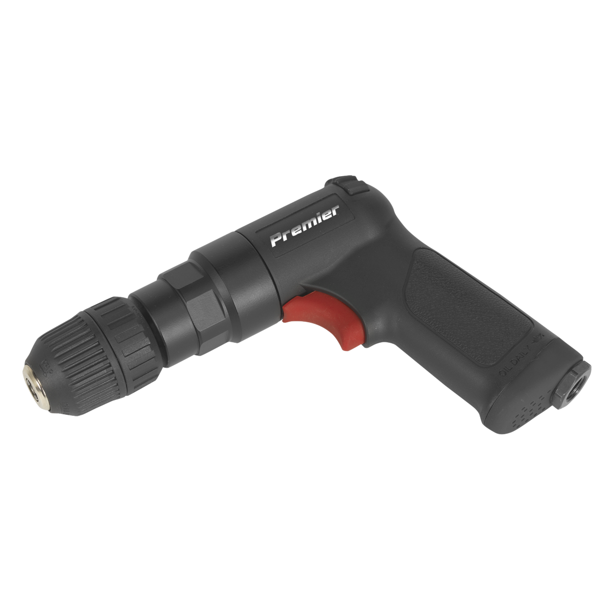 Air Pistol Drill Ø10mm with Keyless Chuck Composite Reversible - Premier