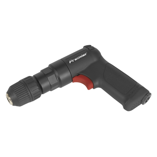 Air Pistol Drill Ø10mm with Keyless Chuck Composite Reversible - Premier