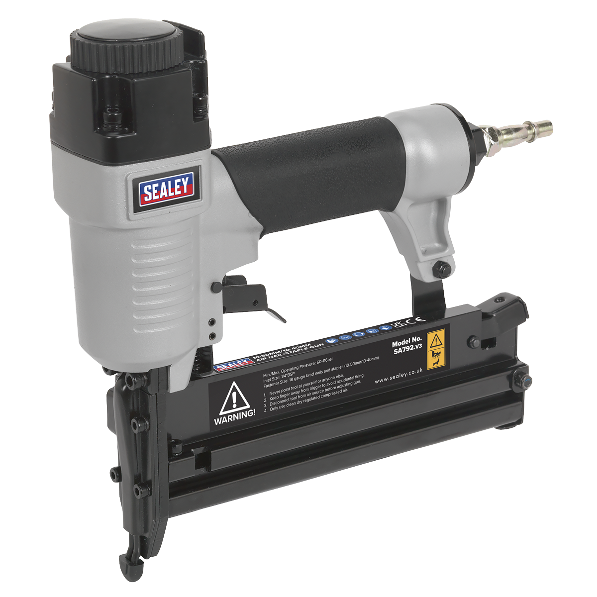 Air Nail/Staple Gun Kit including Air Compressor, Hose & Nailer/Stapler