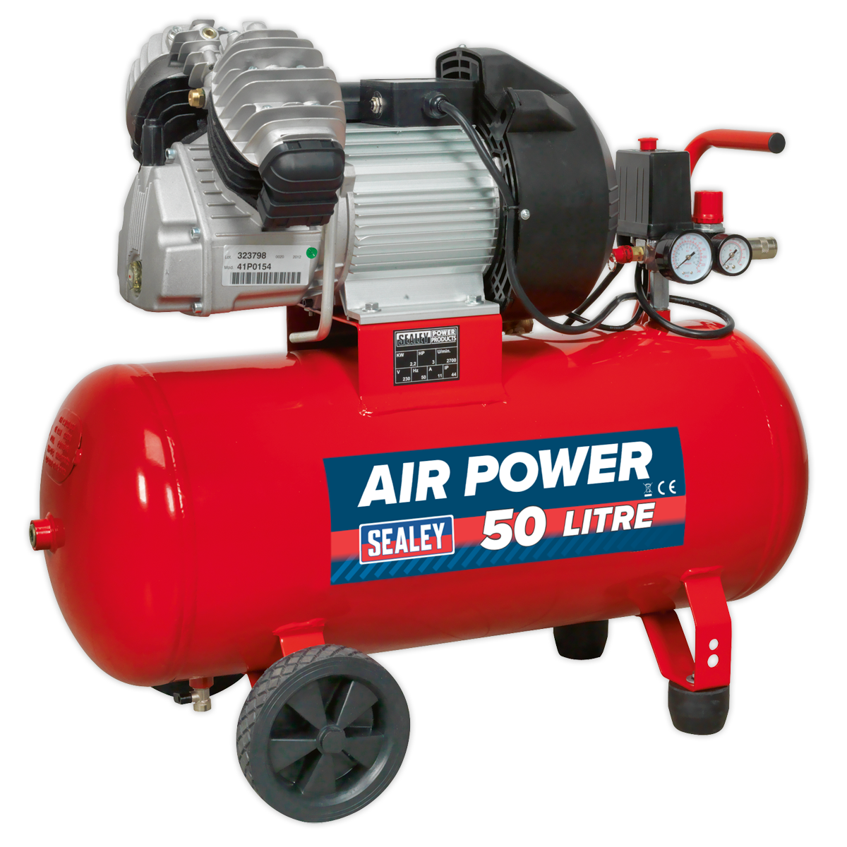 Air Compressor 50L V-Twin Direct Drive 3hp