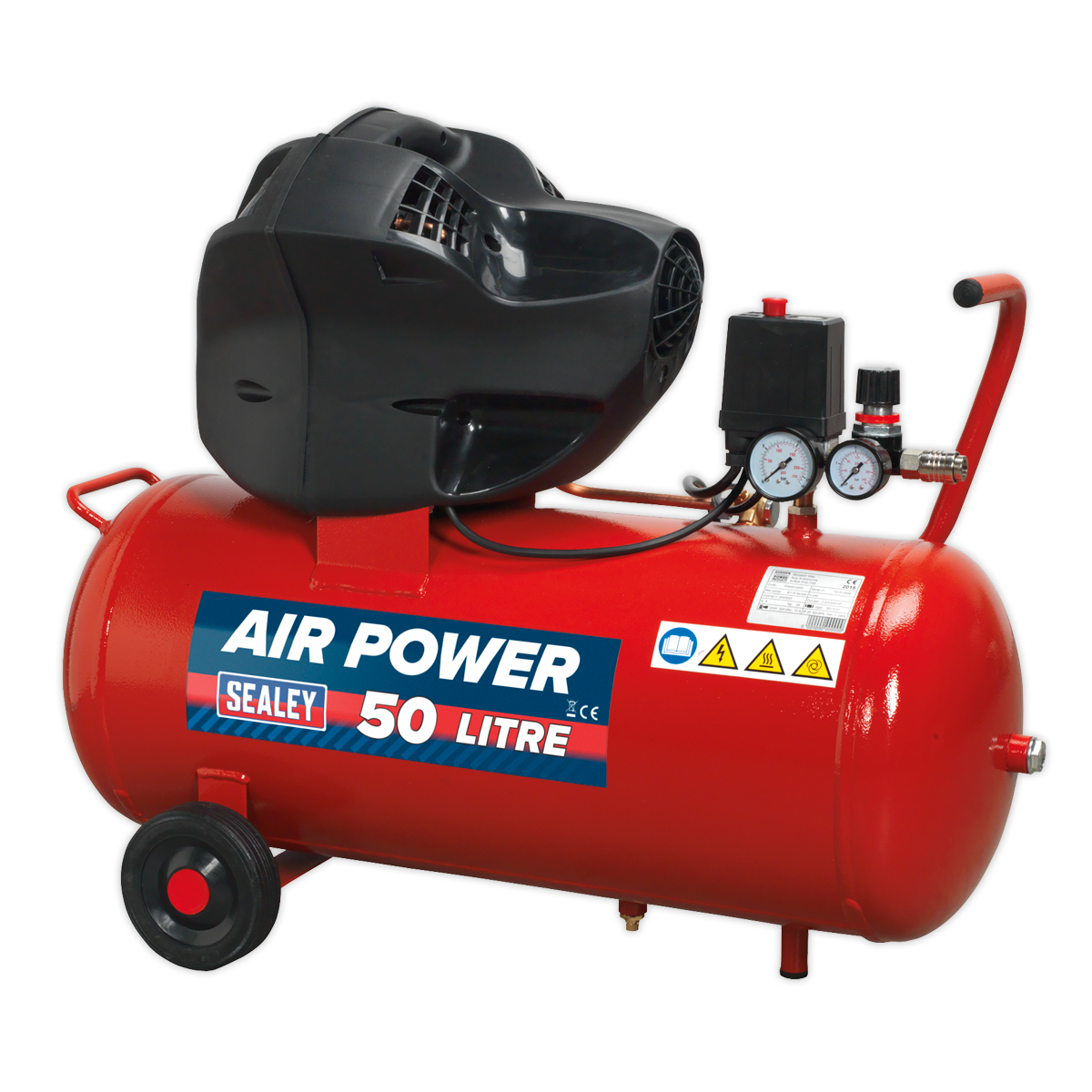 Air Compressor 50L V-Twin Direct Drive 3hp Oil Free