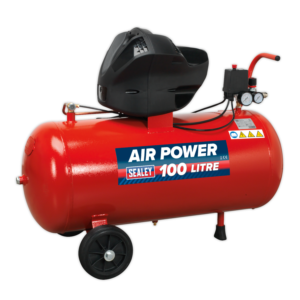 Air Compressor 100L V-Twin Direct Drive 3hp Oil Free