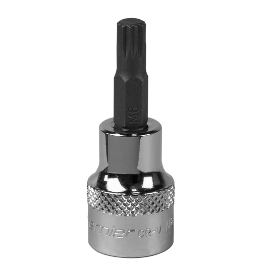 Spline Socket Bit M6 3/8"Sq Drive