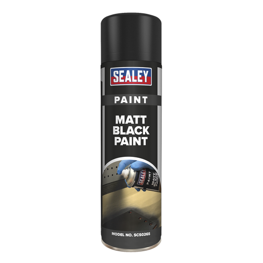 Black Matt Paint 500ml Pack of 6