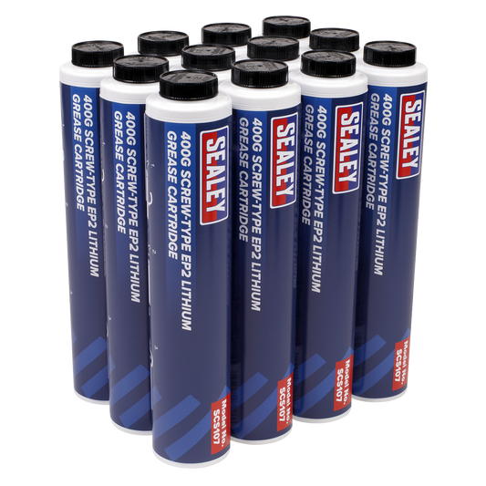 Screw-Type EP2 Lithium Grease Cartridge 400g Pack of 12