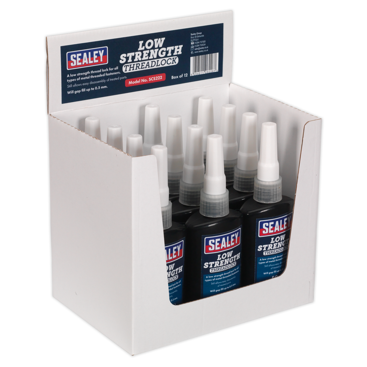 Thread Lock Low Strength 50ml Pack of 12