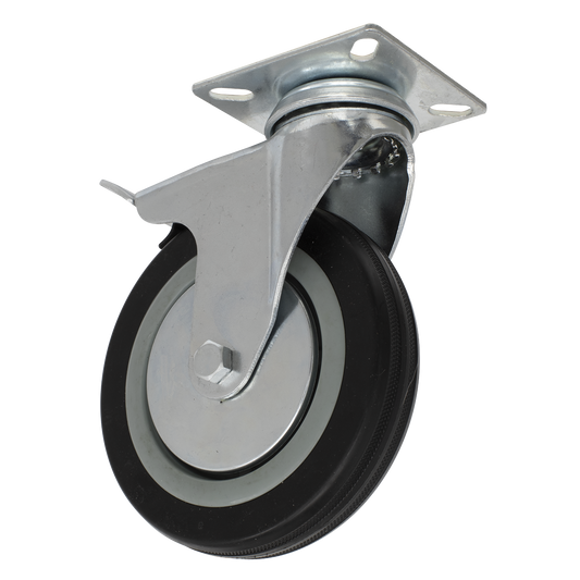 Castor Wheel Swivel Plate with Brake Ø125mm