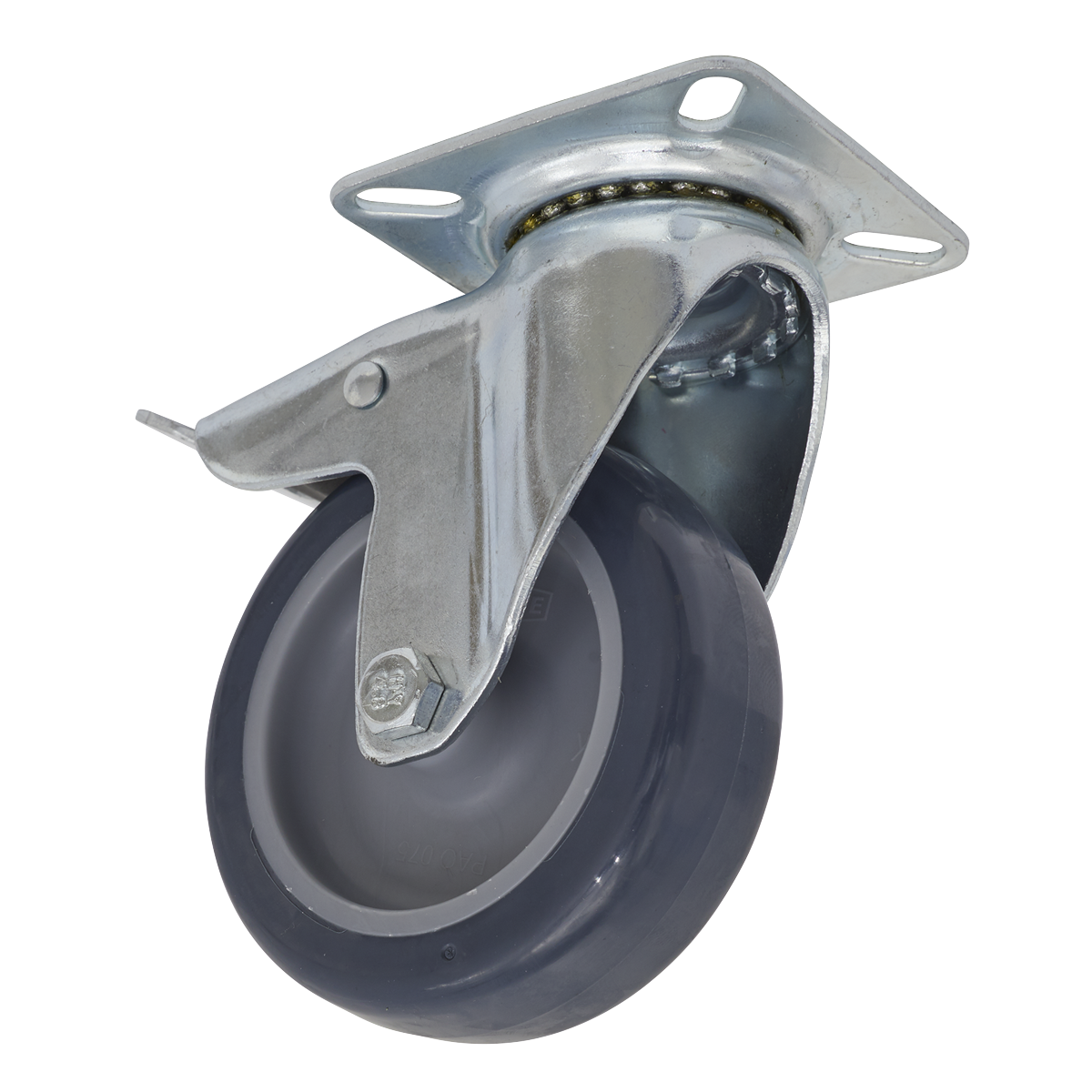 Castor Wheel Swivel Plate with Total Lock Ø75mm