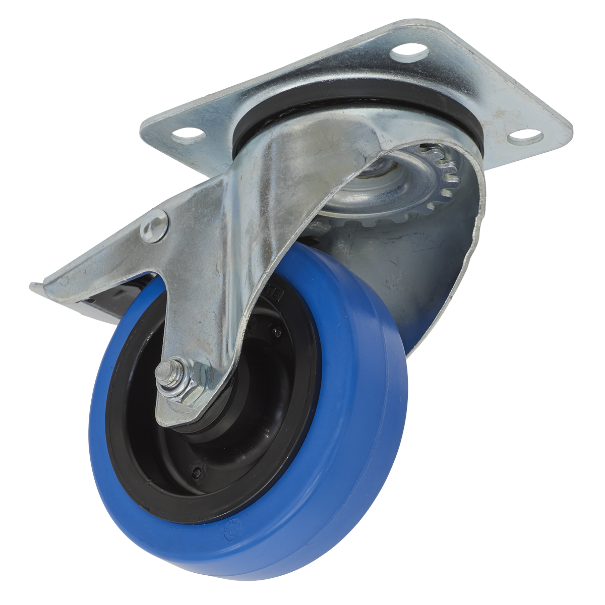 Castor Wheel Swivel Plate with Total Lock Ø100mm