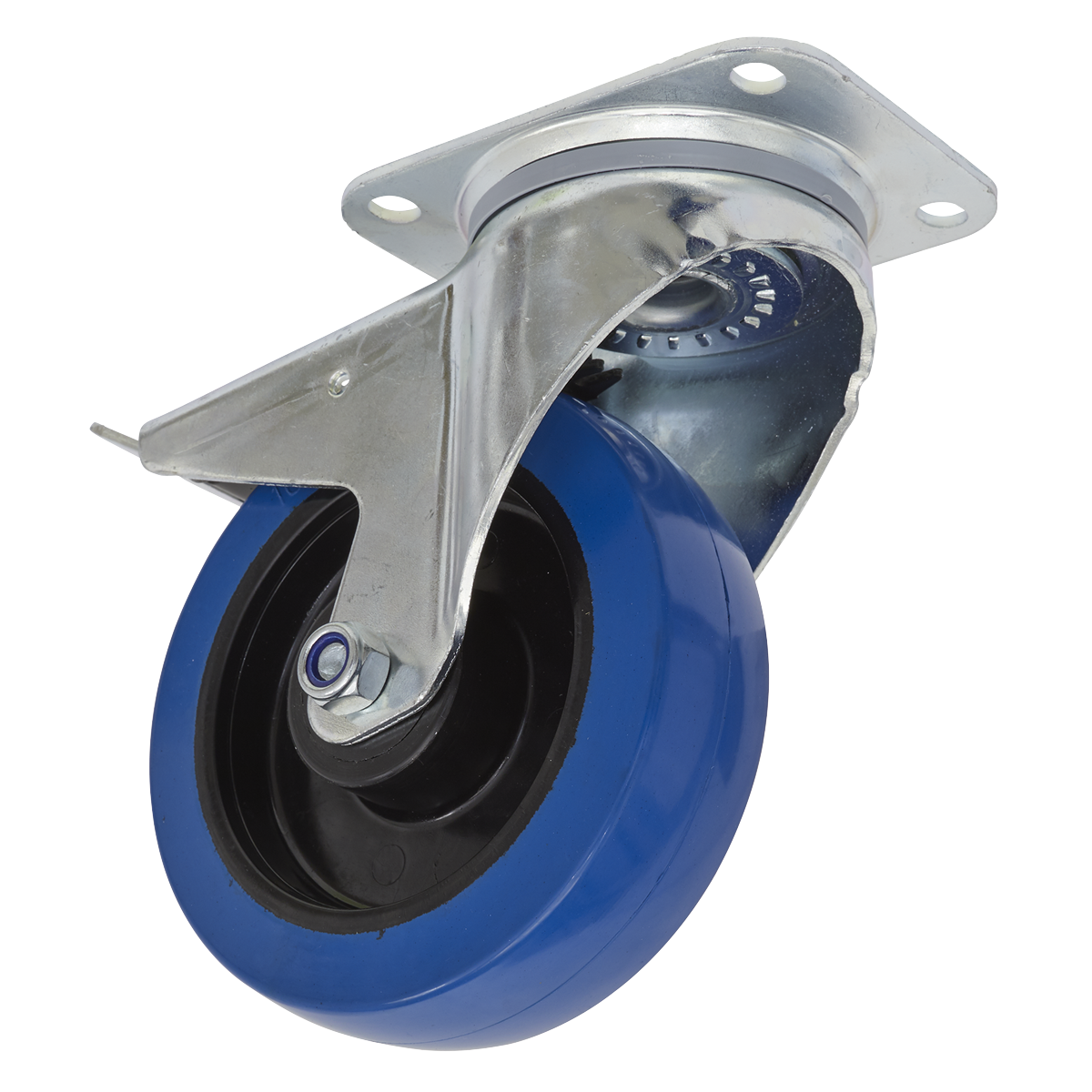 Castor Wheel Swivel Plate with Total Lock Ø160mm