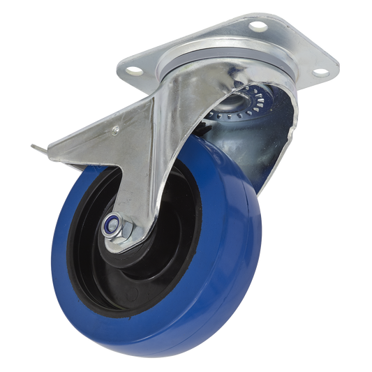 Castor Wheel Swivel Plate with Total Lock Ø160mm