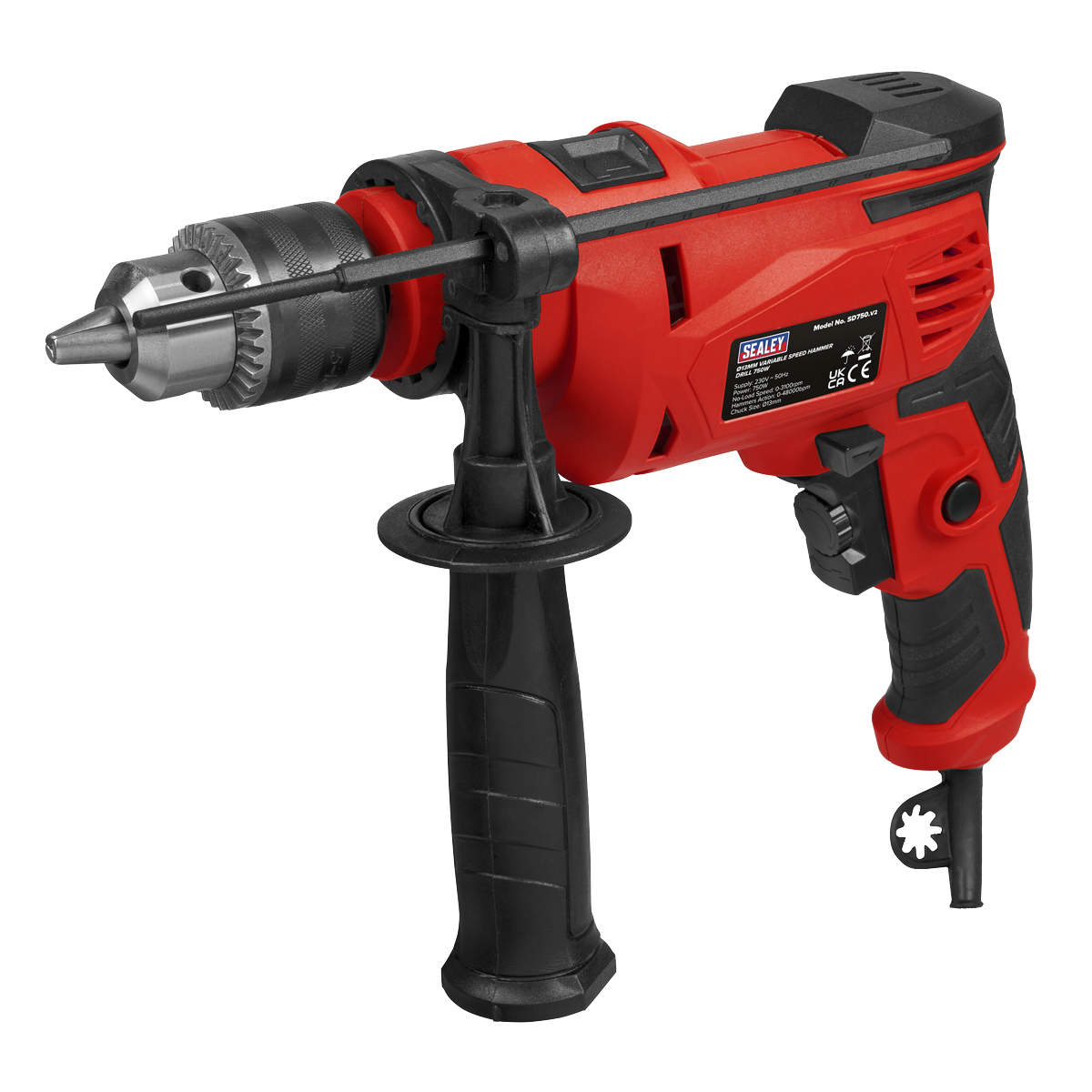 Hammer Drill Ø13mm Variable Speed with Reverse 750W/230V