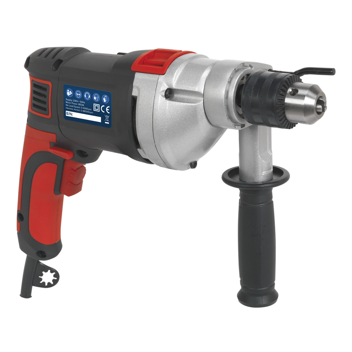 Hammer Drill Ø13mm Variable Speed with Reverse 850W/230V