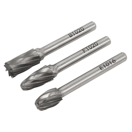 Tungsten Carbide Rotary Burr Set 3pc Ripper/Coarse