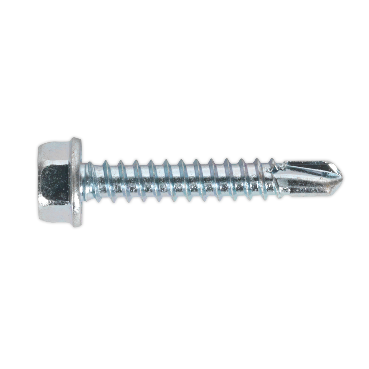 Self-Drilling Screw 4.2 x 25mm Hex Head Zinc Pack of 100