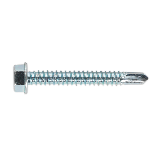 Self-Drilling Screw 6.3 x 50mm Hex Head Zinc Pack of 100