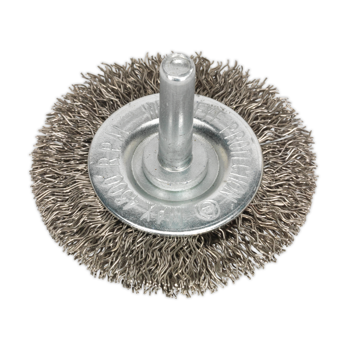 Flat Wire Brush Stainless Steel Ø50mm Ø6mm Shaft