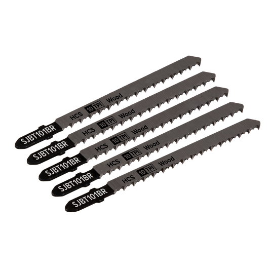 Jigsaw Blade Hard Wood Downward Cut 100mm 10tpi - Pack of 5