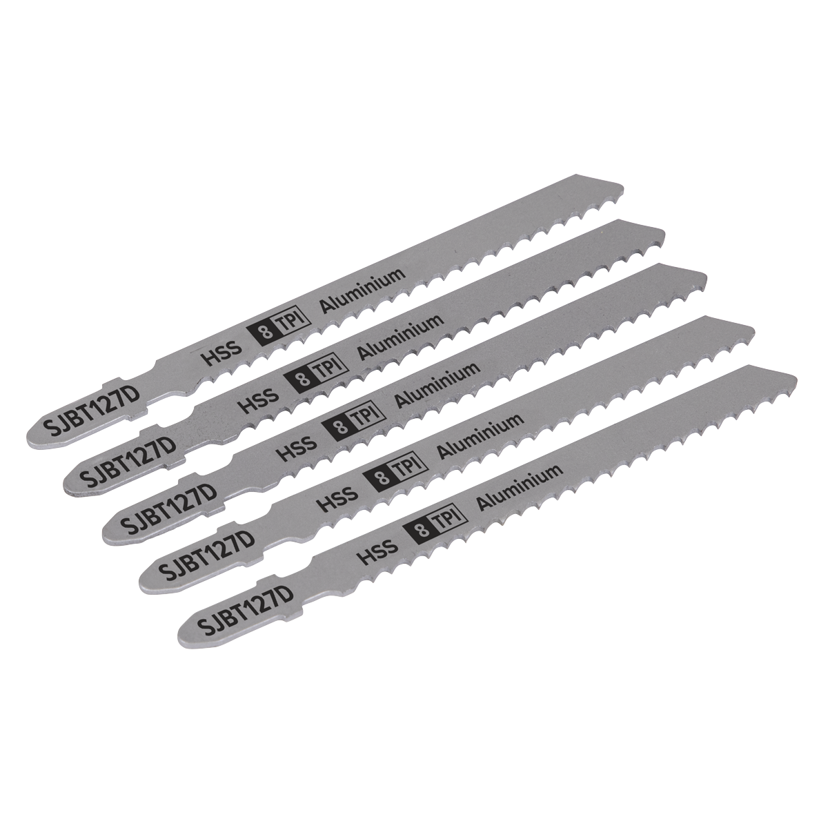 Jigsaw Blade Aluminium 100mm 8tpi - Pack of 5