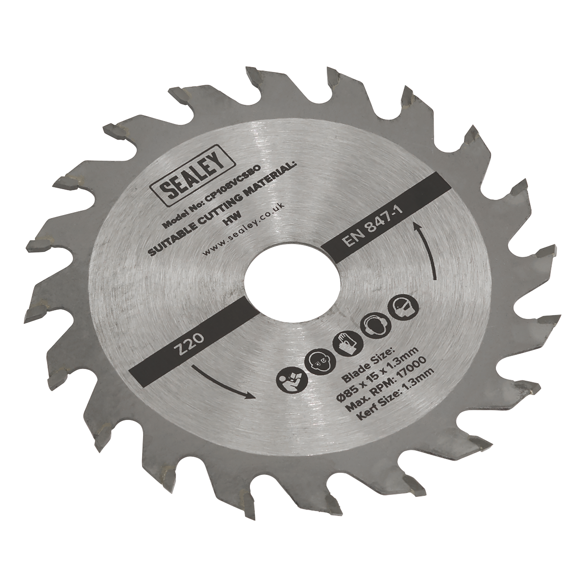 Circular Saw Blade  Ø85 x 15 x 1.3mm 20tpu