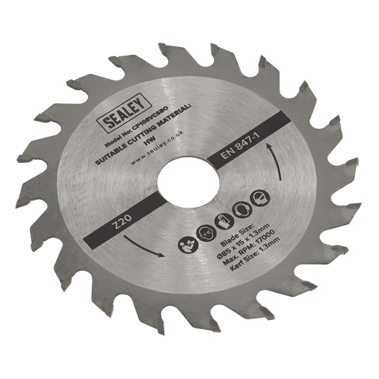 Circular Saw Blade  Ø85 x 15 x 1.3mm 20tpu