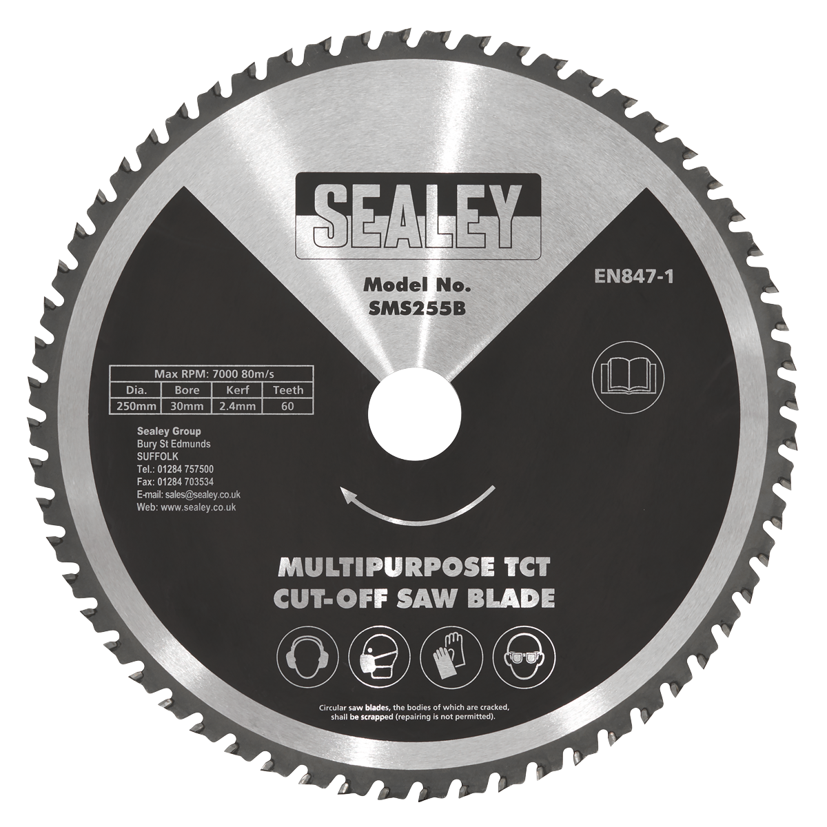 Multipurpose Cut-Off Saw Blade Ø250 x 2.4mm/Ø30mm 60tpu