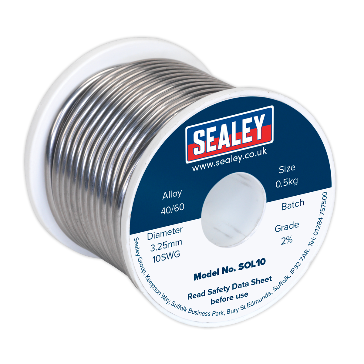 Solder Wire Quick Flow 3.25mm/10SWG 40/60 0.5kg Reel