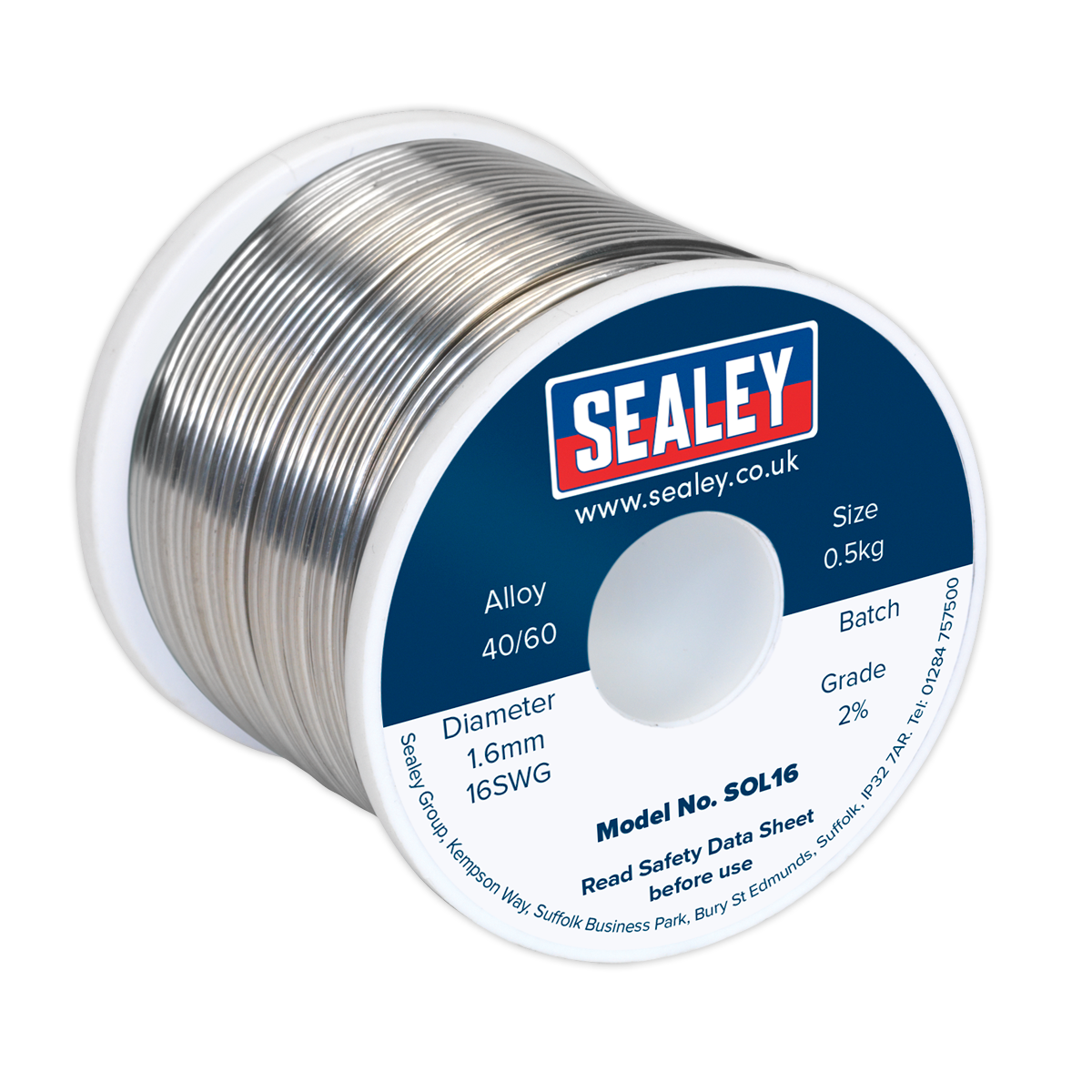 Solder Wire Quick Flow 1.6mm/16SWG 40/60 0.5kg Reel