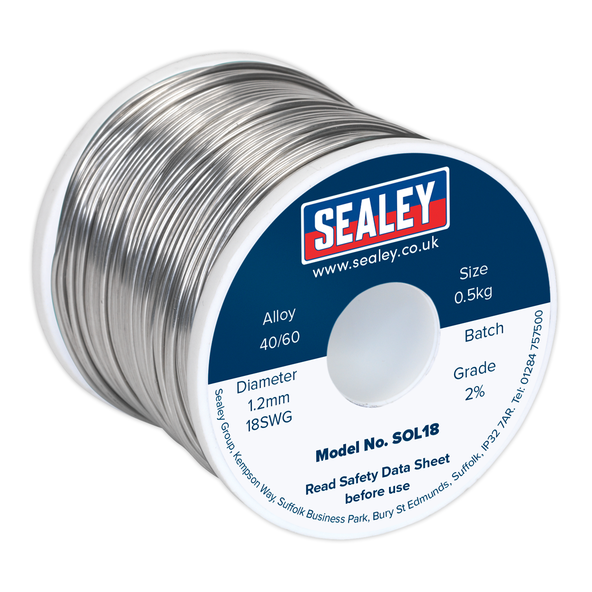 Solder Wire Quick Flow 1.2mm/18SWG 40/60 0.5kg Reel