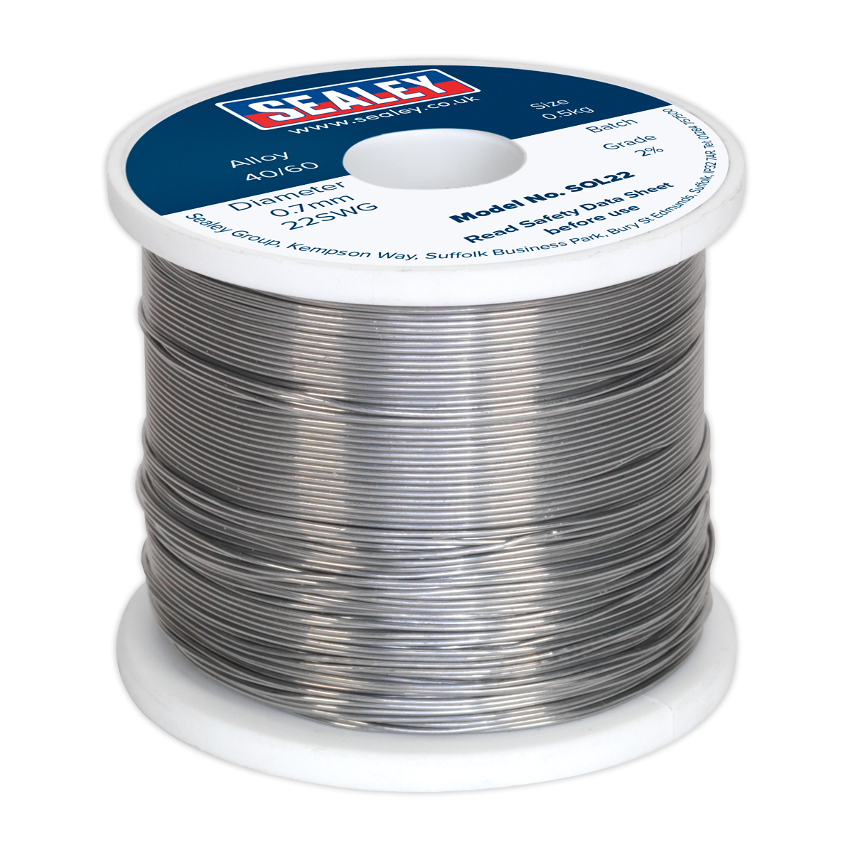 Solder Wire Quick Flow 2% 0.7mm/22SWG 40/60.5kg Reel