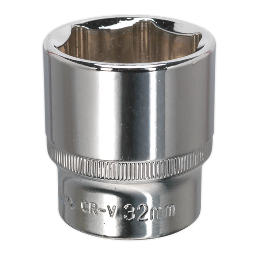 WallDrive® Socket 32mm 1/2"Sq Drive Fully Polished