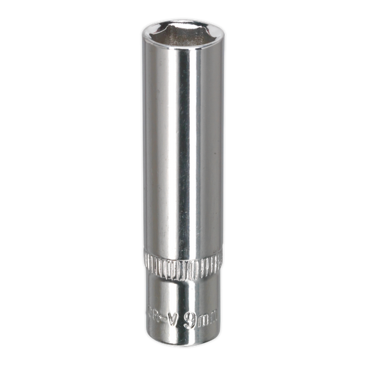 WallDrive® Socket 9mm Deep 1/4"Sq Drive Fully Polished