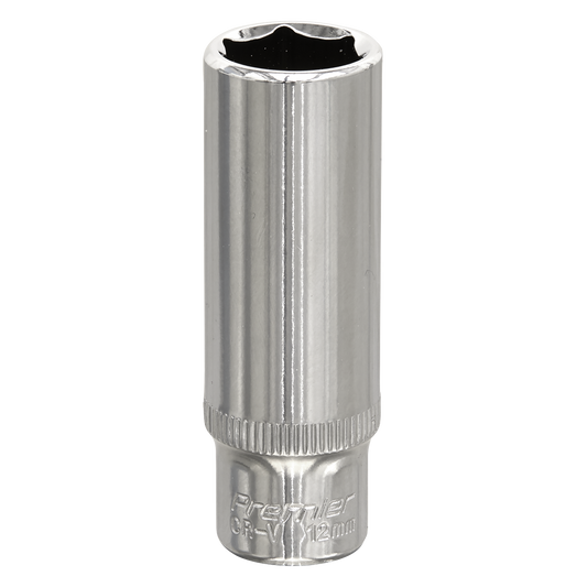 WallDrive® Socket 12mm Deep 1/4"Sq Drive Fully Polished