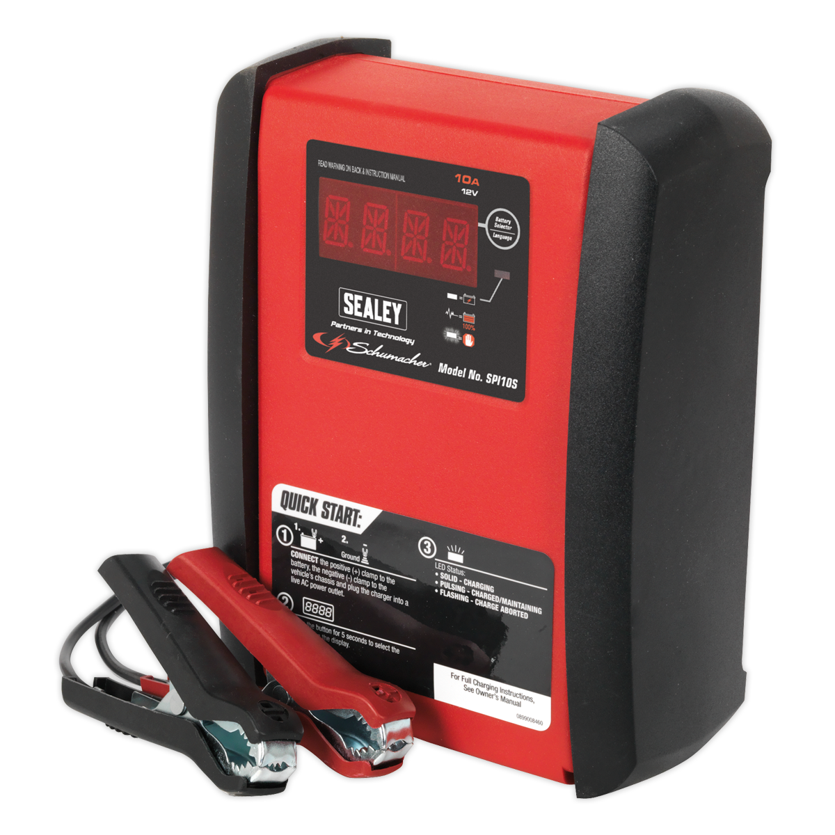 Schumacher® Intelligent Speed Charge Battery Charger/Maintainer 10A 12V