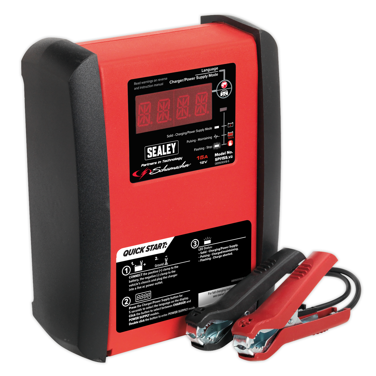 Schumacher® Intelligent Speed Charge Battery Charger/Maintainer 15A 12V