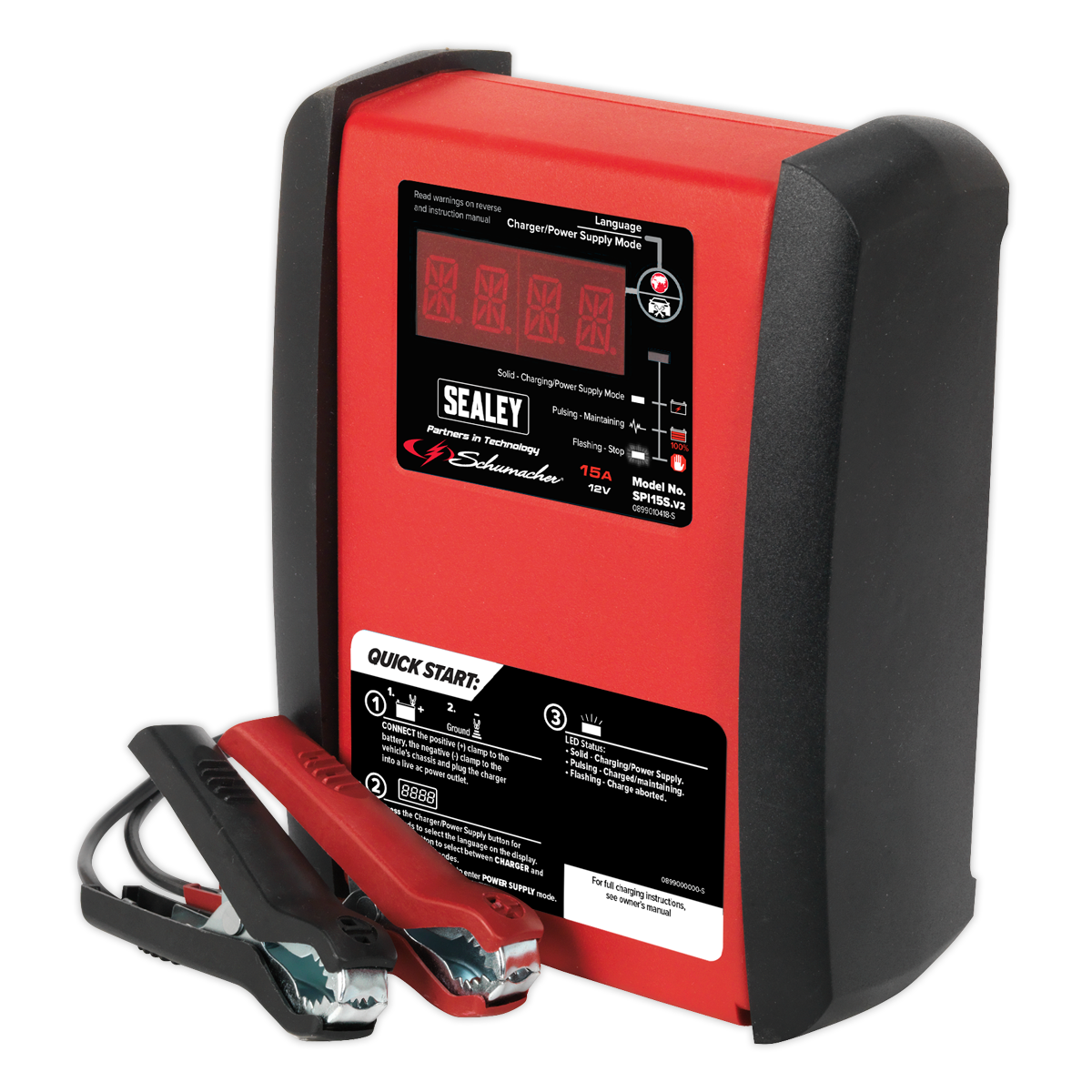 Schumacher® Intelligent Speed Charge Battery Charger/Maintainer 15A 12V