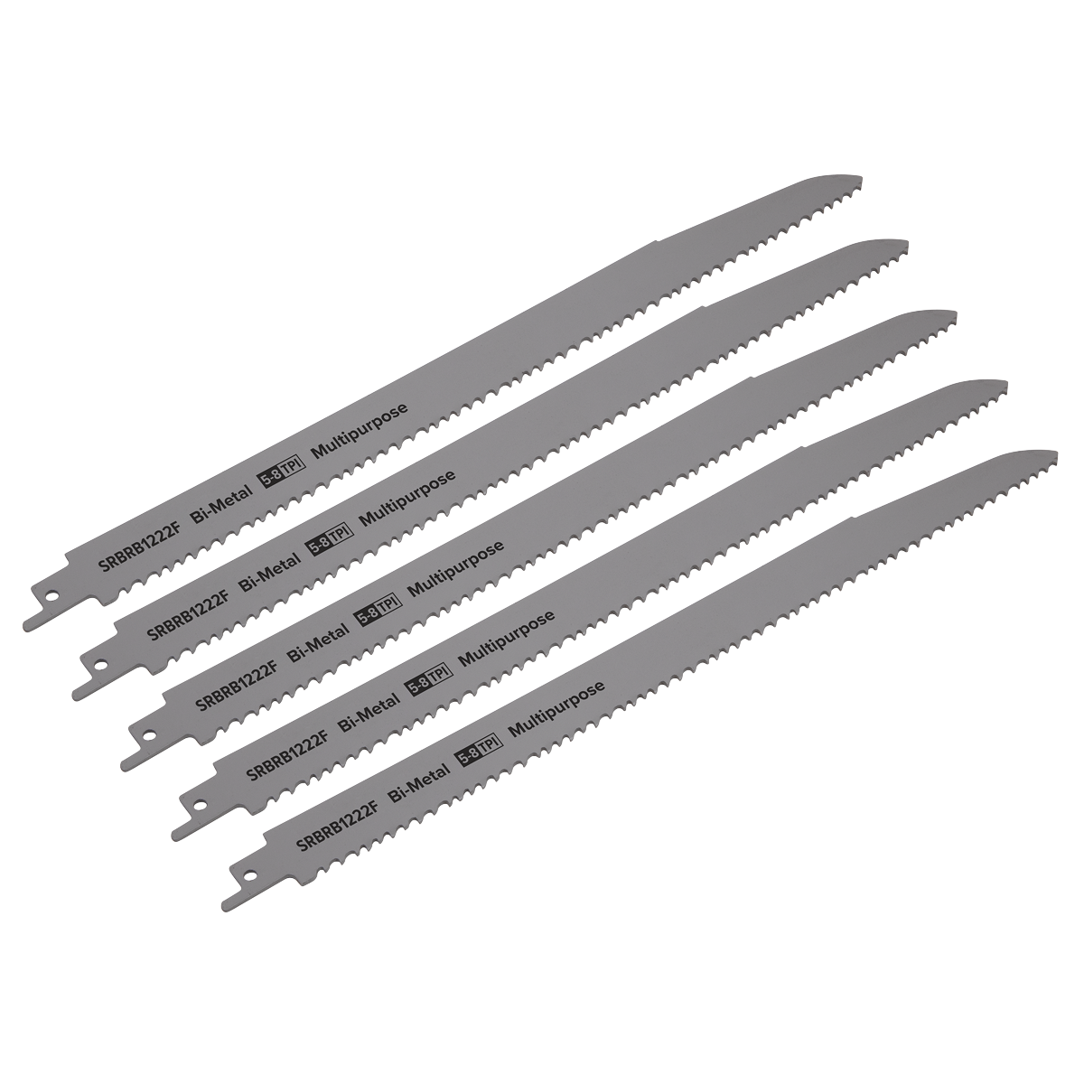 Reciprocating Saw Blade Multipurpose 300mm 5-8tpi - Pack of 5