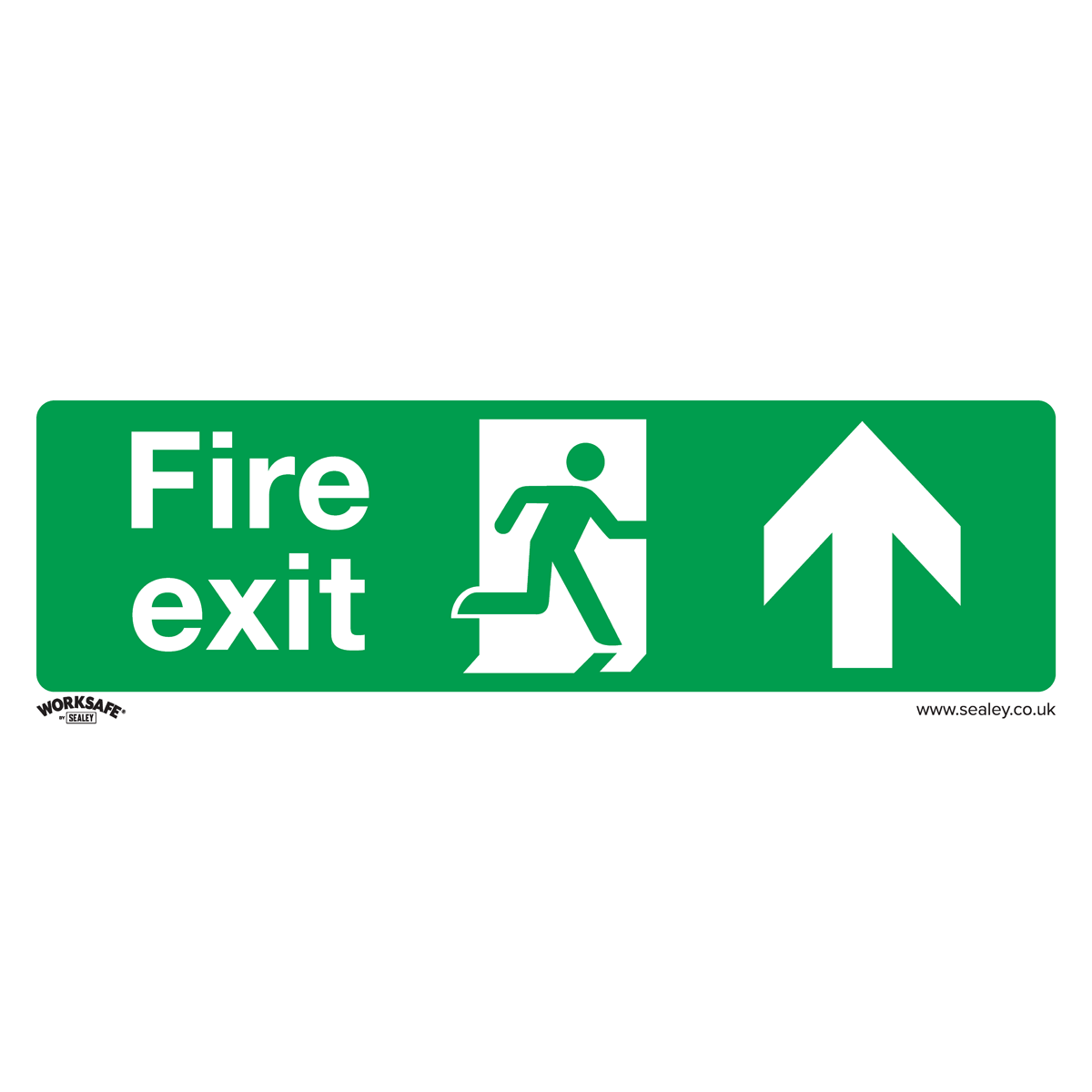 Safe Conditions Safety Sign - Fire Exit (Up) - Rigid Plastic - Pack of 10