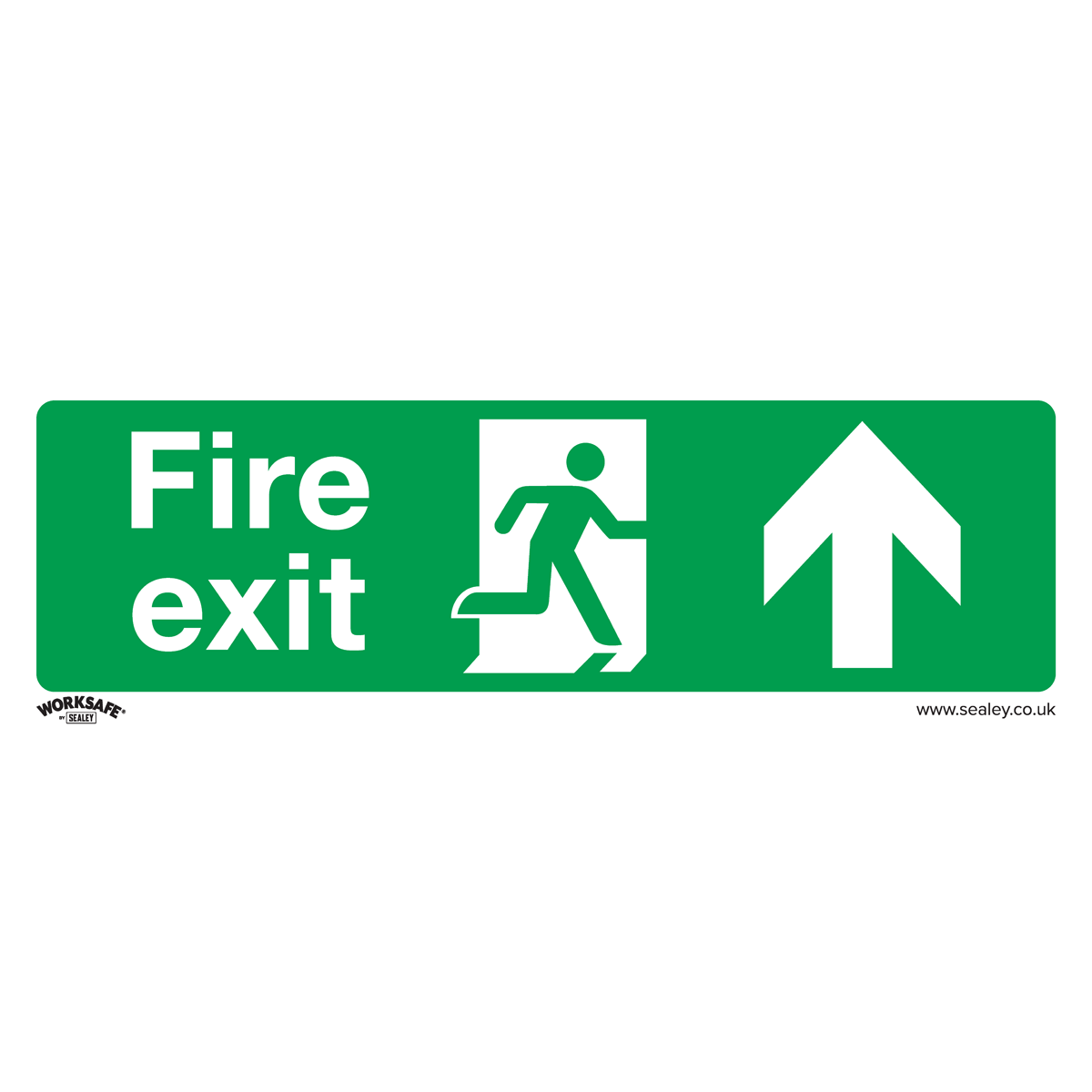 Safe Conditions Safety Sign - Fire Exit (Up) - Self-Adhesive Vinyl - Pack of 10