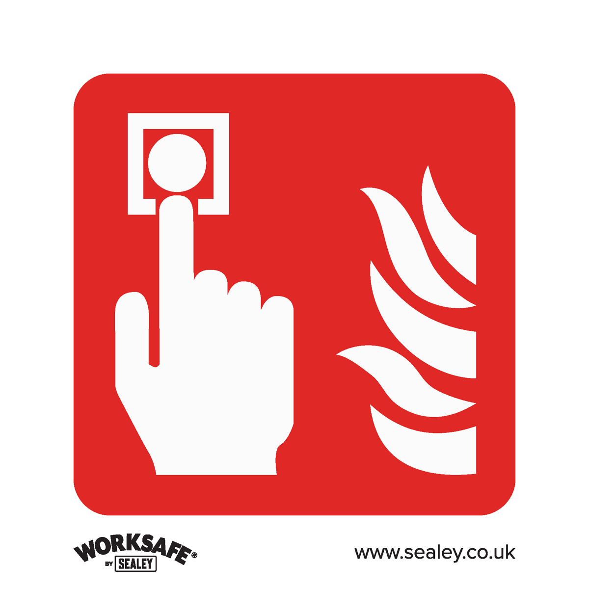 Safe Conditions Safety Sign - Fire Alarm Symbol - Rigid Plastic - Pack of 10