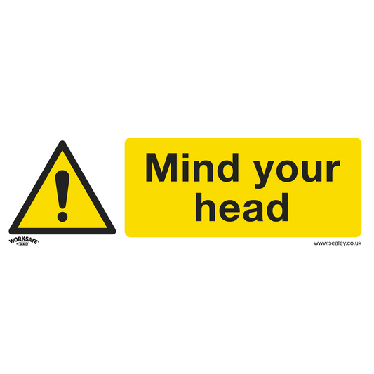 Warning Safety Sign - Mind Your Head - Rigid Plastic